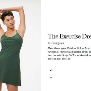 Outdoor Voices Green Exercise Dress Size S